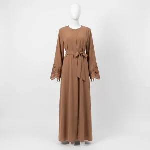 Abaya kimono dentelle polyester fluide pour événement habillé femme - Vue 1 - Abaya Kimono
