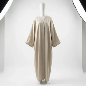 Abaya kimono lin léger femme style décontracté - Vue 1 - Abaya Kimono