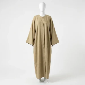 Abaya kimono lin respirant coupe aérienne quotidienne femme - Vue 1 - Abaya Kimono