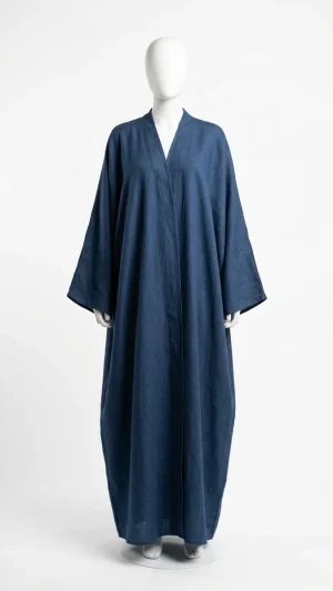 Abaya kimono lin souple silhouette fluide femme - Vue 1 - Abaya Kimono