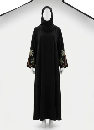 Abaya kimono polyester brodé cérémonie femme élégante - Vue 1 - Abaya Kimono