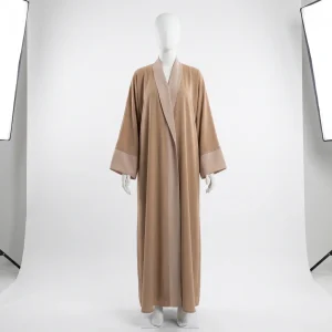 Abaya kimono polyester fluide léger manches longues femme - Vue 1 - Abaya Kimono