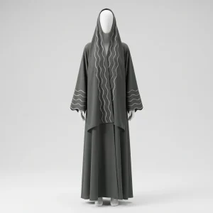 Abaya kimono polyester fluide tenue quotidienne femme moderne - Vue 1 - Abaya Kimono