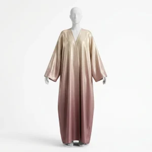Abaya kimono polyester satiné cérémonie femme raffinée - Vue 1 - Abaya Kimono