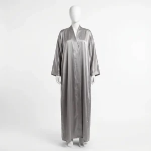 Abaya kimono satin brillant femme allure sophistiquée - Vue 1 - Abaya Kimono